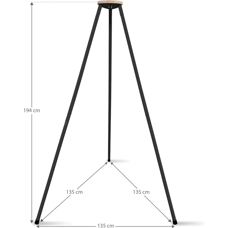 Federwiege mit Tipi Bio Anthrazit Schafwolle