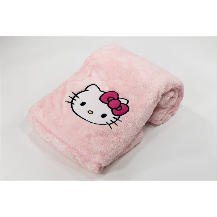 Sanrio Hello Kitty Kissen Kuscheldecke 40x40 / 100x150 cm weich & warm – Bild 3