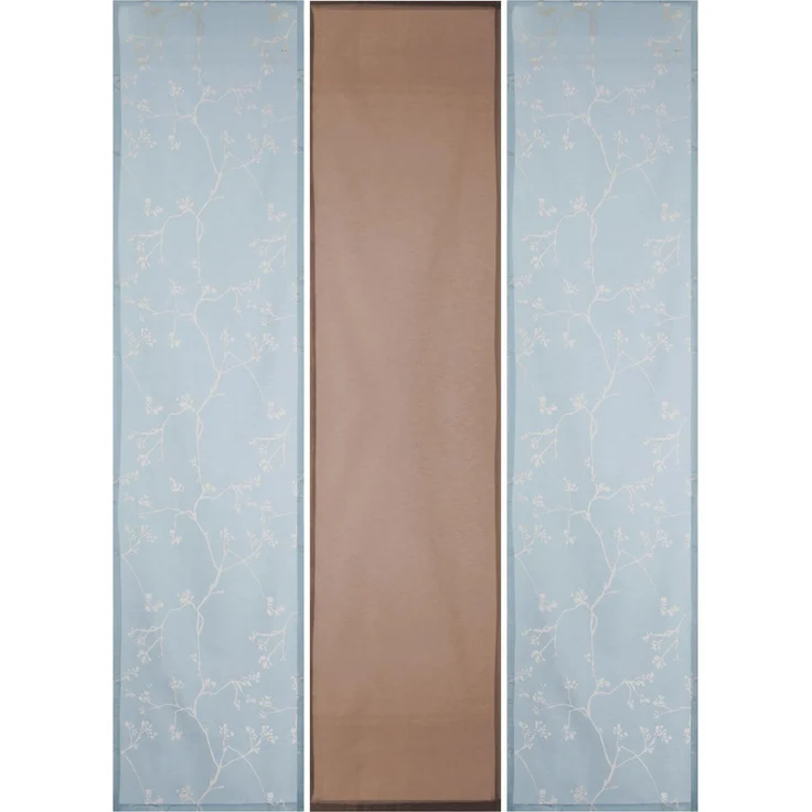 Bestlivings Flächenvorhang Elena 3er Pack "Ausbrenner" 60 x 260 cm (B x H) in Hellblau-Braun inkl. Zubehör, ausgebrannte Motive Schiebevorhang, in vielen Farben – Bild 3