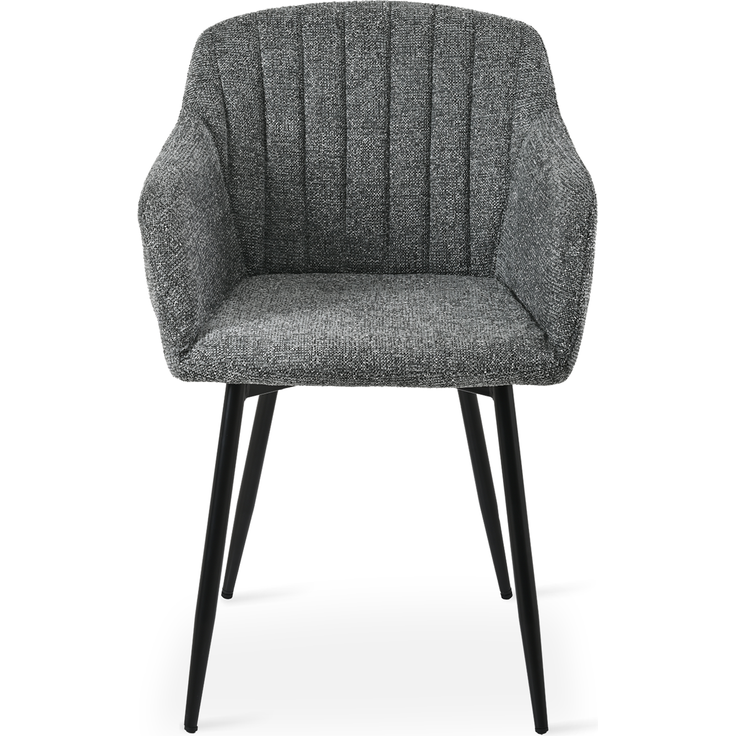 GOEURVANT 711 Esszimmerstühle 4er-Set mit Armlehnen, Chenille - Schiefergrau – Bild 5