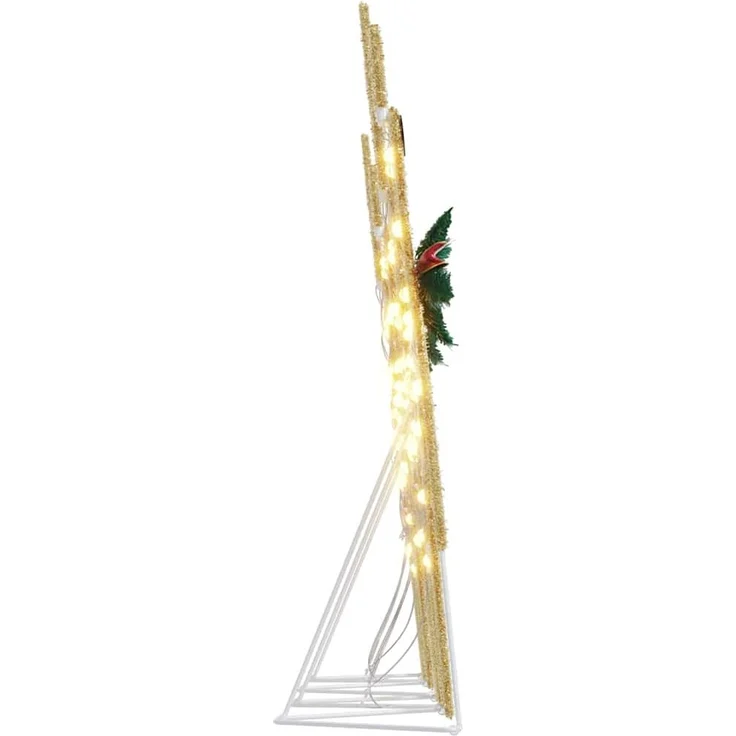 vidaXL LED Rentiere 4 pcs Gold Stoff 3385893 – Bild 6