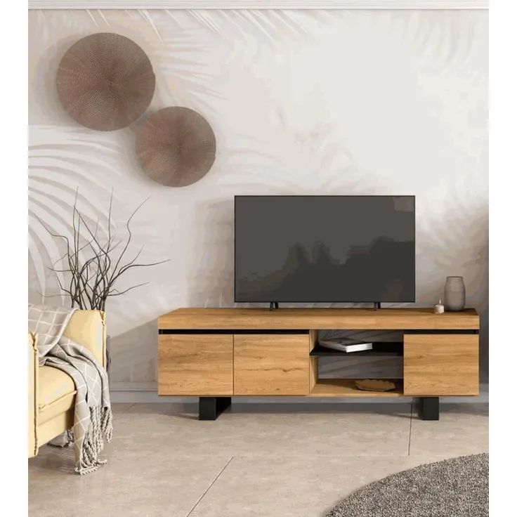Skraut Home TV-Möbel mit Mehreren Stauraum, 160 x 40 x 53 cm