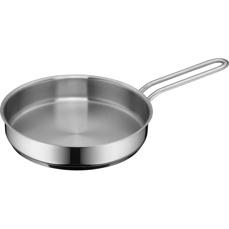 WMF Mini Bratpfanne klein 18 cm, Cromargan Edelstahl poliert, unbeschichtet, Induktion, stapelbar, ideal für kleine Portionen oder Singlehaushalte
