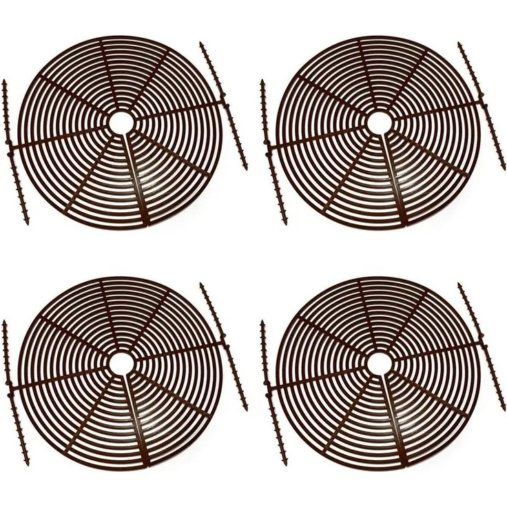 HAC24 Blumentopf Blumentopfgitter Kunststoff Blumentopfschutz Schutzgitter (Set, 4 St, Ø 30 cm), Schutz Haustiere Kinder Pflanzen