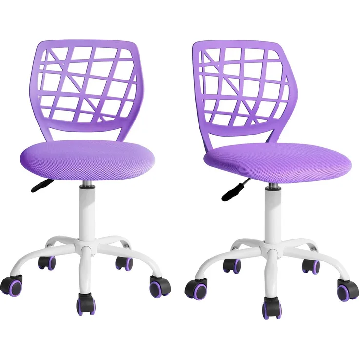 FurnitureR 2X Höhenverstellbarer Drehstuhl - Ergonomischer Schreibtischstuhl für Kinder/Jugendliche, Drehbarer Bürostuhl mit Rollen für Homeoffice & Kinderzimmer