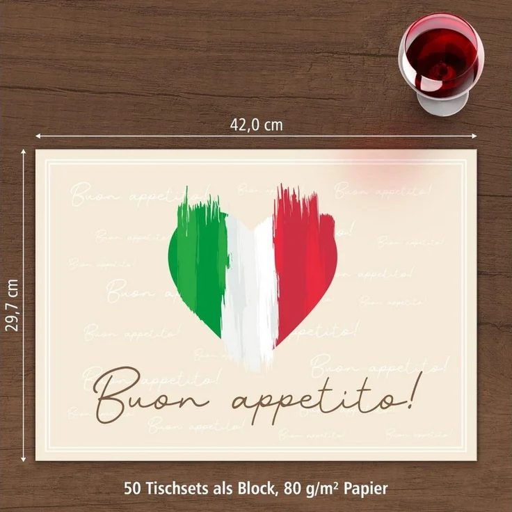 itenga Platzset itenga Tischset ITALIEN 50 Blatt Papier DIN A3 – Bild 1