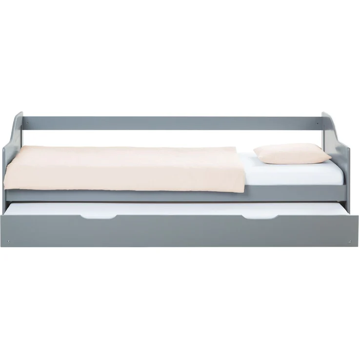 Kinderbett 90x200 cm Tagesbett Ausziehbett Jugendbett Holzbett Grau Kojenbett Gästebett Funktionsbett – Bild 4