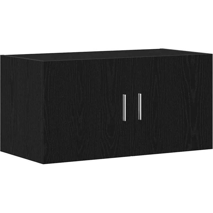 vidaXL Wandschrank Schwarz Eichen-Optik 80x39x40 cm Holzwerkstoff 862012 – Bild 2