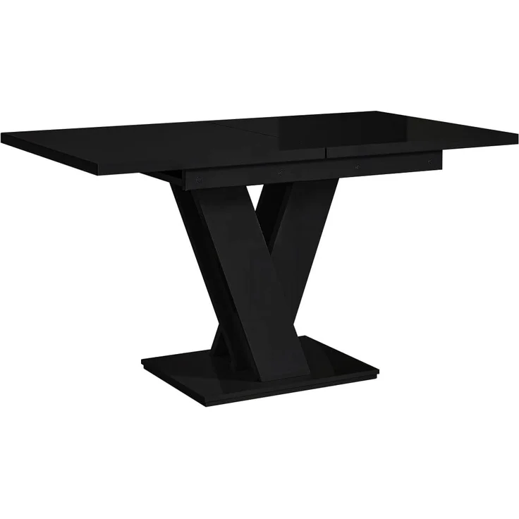MEBLINI Eckbank für Esszimmer mit ausziehbarem Tisch - Küchenbank - Essecke - Sitzecke Küche - TONI - U-Beine 128x168x87cm Links - Beige Samt/M Schwarz Hochgl. – Bild 8