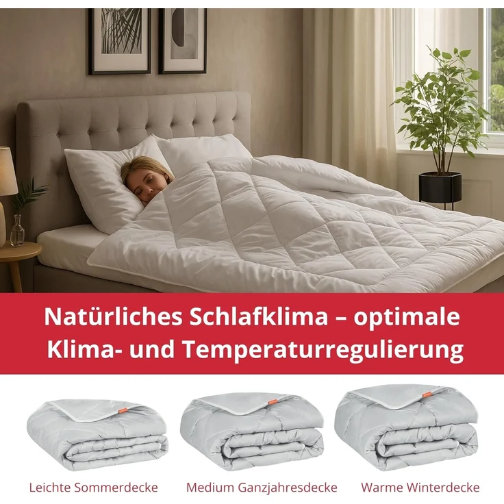 liebling Naturhaarbettdecke Premium Kamelhaardecke, Füllung: 100% Kamelhaar, ausgezeichnete, klimaregulierende Eigenschaften – Bild 3