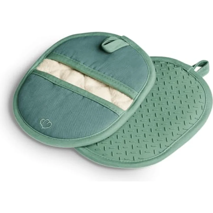 Springlane Topfhandschuhe SPRINGLANE Topflappen-Set 2-tlg. Mint, Silikon & Baumwolle, (2-tlg) – Bild 2
