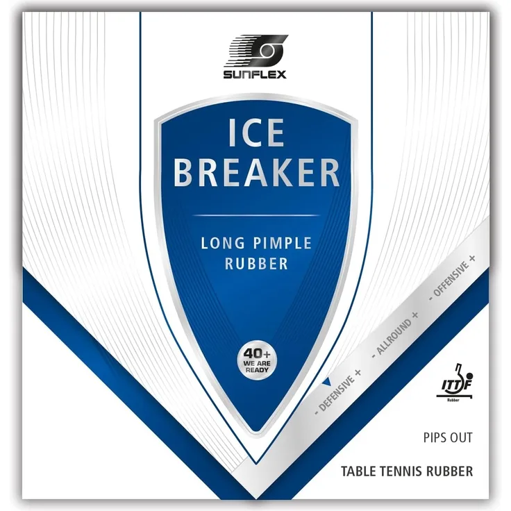 Sunflex Ice Breaker Tischtennis-Belag, ohne Schwamm rot | Tischtennisschläger Tischtennisbelag