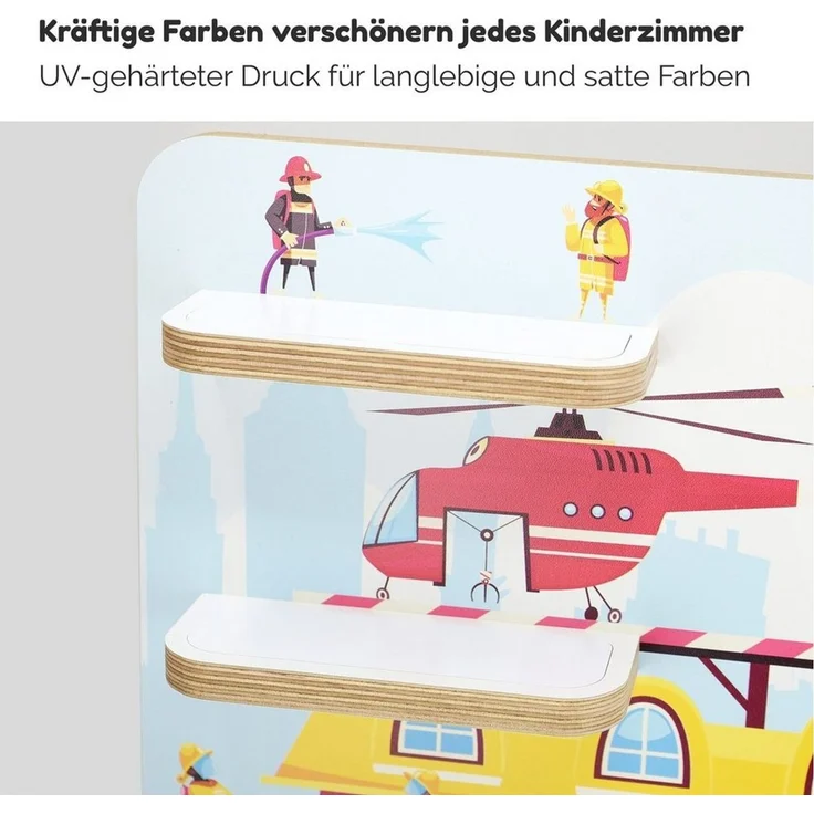 stadtecken Kinderregal mit schmalen Boden - geeignet für die Toniebox und Tonies, Bunte, verspielte Aufbewahrung für 35 Figuren, ideal fürs Kinderzimmer – Bild 3