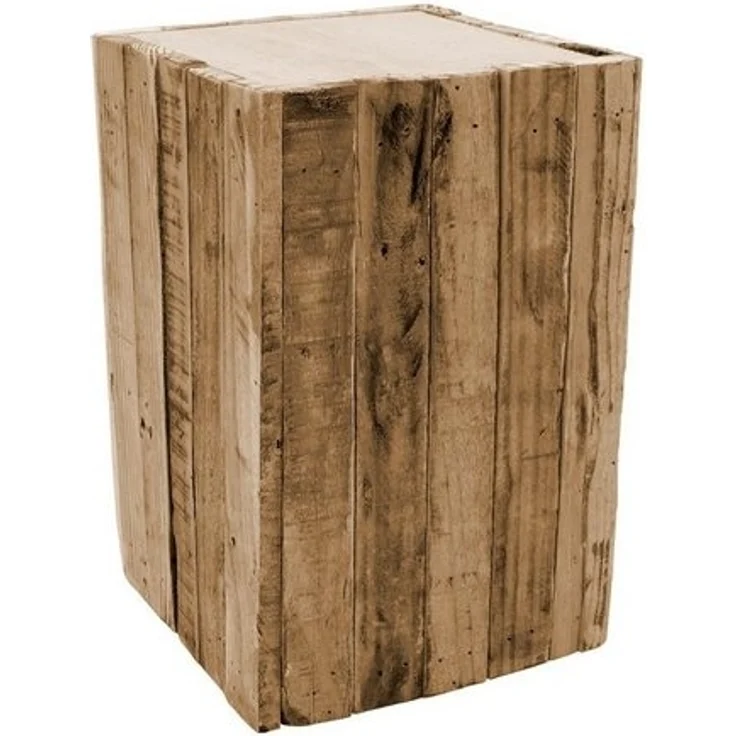 Spetebo Blumentisch Holz Sockel LEON - S - ca. 30x20 cm (Packung, 1-St, Ständer aus Holzlatten), dekorativer kleiner Holzständer – Bild 3