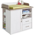 Bega 'LUCA' Wickelkommode inkl. Aufsatz Pinie Weiß / Trüffel - 106 x 102 x 75 cm