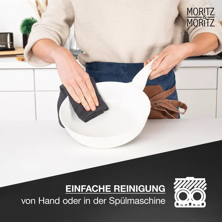 Moritz & Moritz Multipfanne mit Deckel, Aluminium Creme, Ø 26 cm – Bild 8
