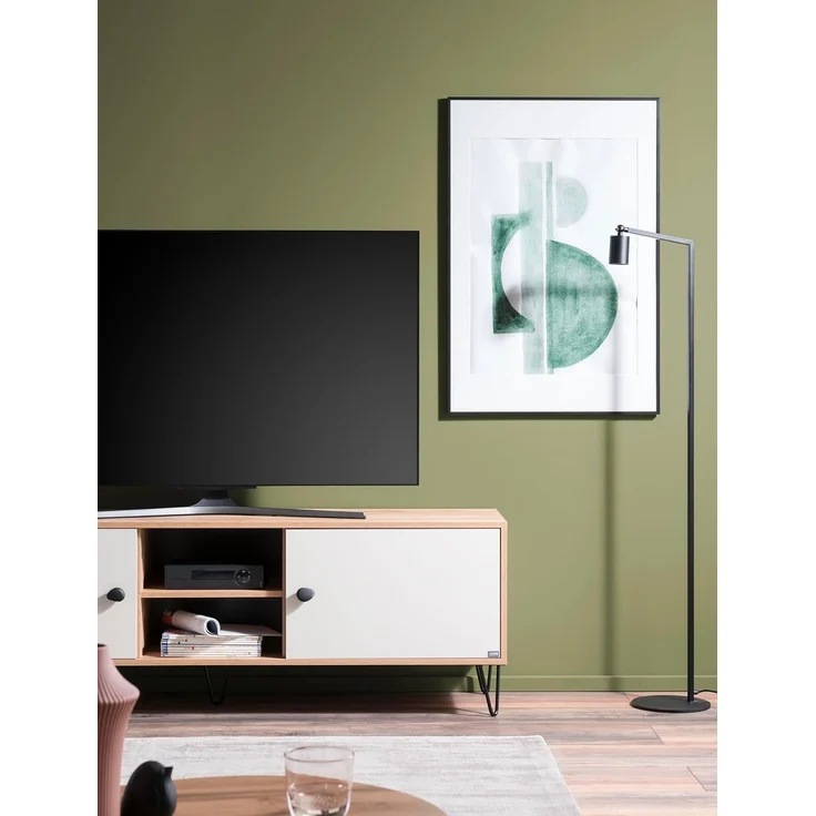 LOOKS by Wolfgang Joop Lowboard Organic, Eiche Landhaus Dekor/Cremebeige, 160 x 39 x 53,2 cm – Bild 2