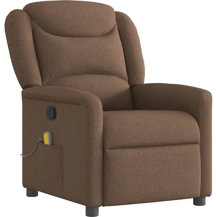 vidaXL Massagesessel Braun Stoff 4015610 – Bild 2