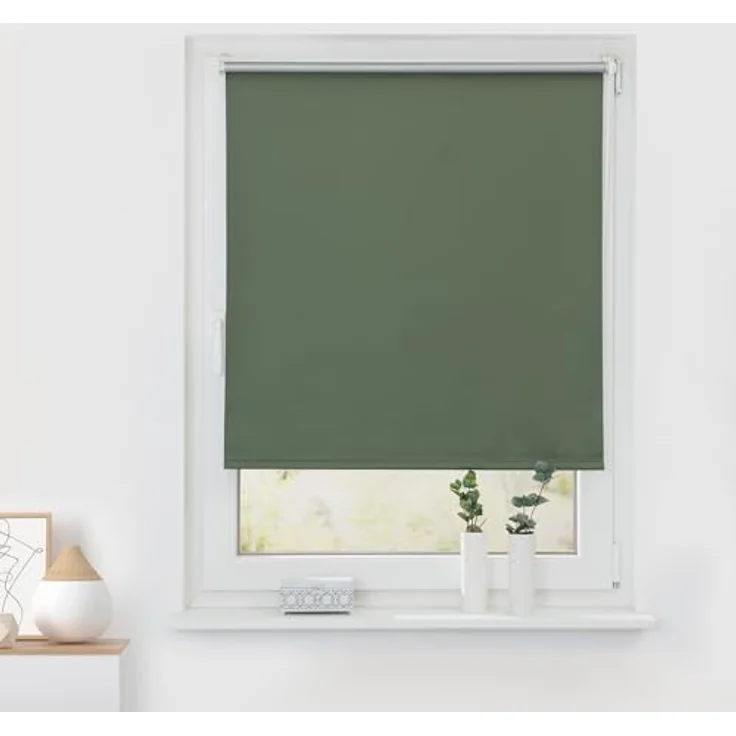 Lichtblick Thermo-Rollo Vancouver Salbei Verdunkelnd & Thermofunktion; Klemm- und schraubbar; Energiesparend, 150x90 cm (LxB) – Bild 3