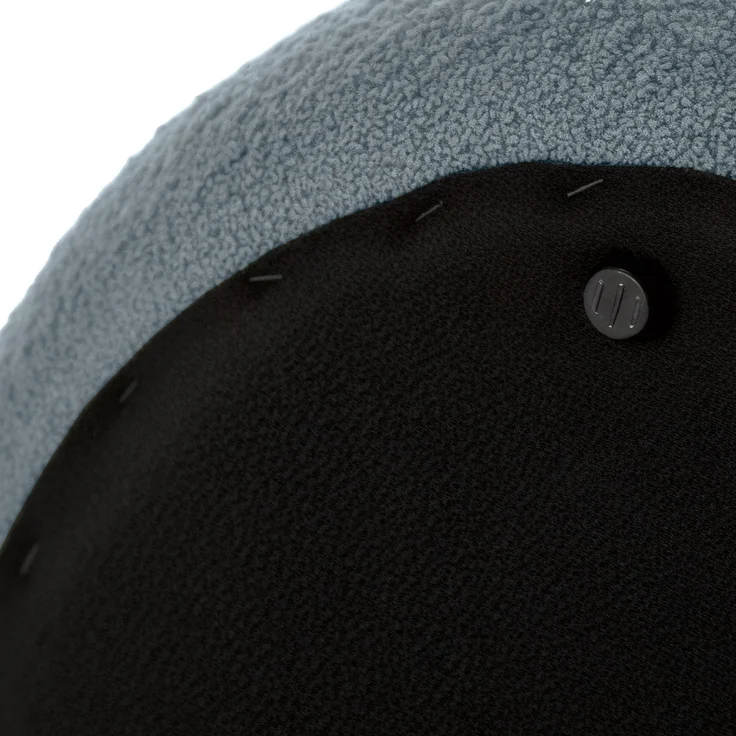 CLP Sitzhocker Alfrisa mit Teddystoff oval Fußhocker stabiles Holzgestell,dunkelgrau – Bild 5