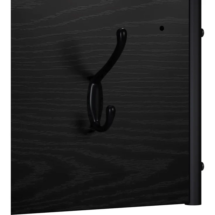 vidaXL Garderobenständer 100 x 30 x 25 cm Schwarz Eichen-Optik 8014088 – Bild 5