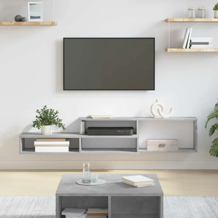 Wand-TV Stand, TV-Regal 150x25x28,5cm Holzwerkstoff – Bild 1