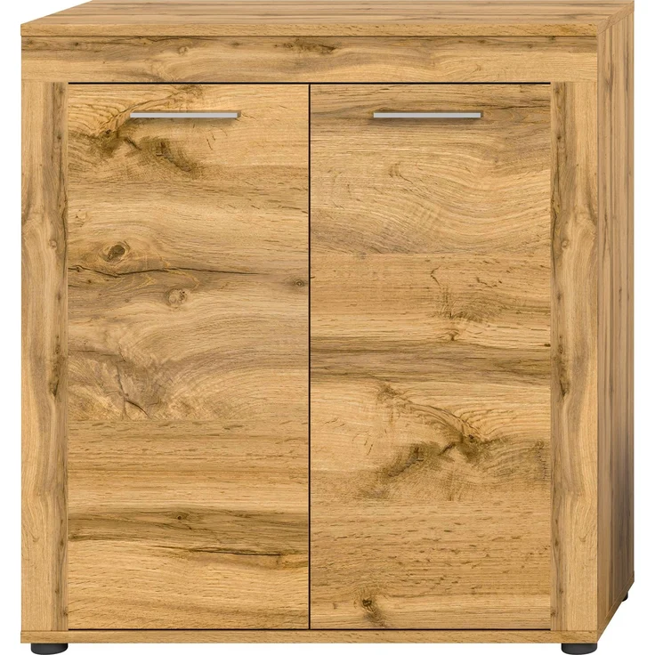 xonox. home Wohnen Jam X8BM9T20 Highboard Hochkommode Wohnzimmerschrank Hochschrank in Wotan Eiche Melamin, ca. B/H/T: 80 x 88 x 35 cm – Bild 2
