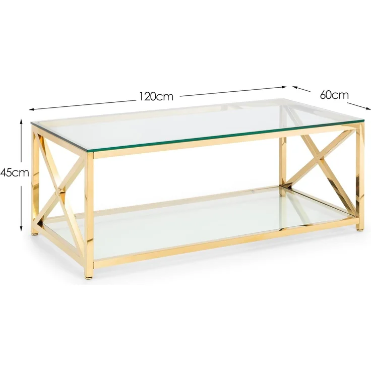 Julian Bowen Miami Couchtisch, Gold – Bild 3