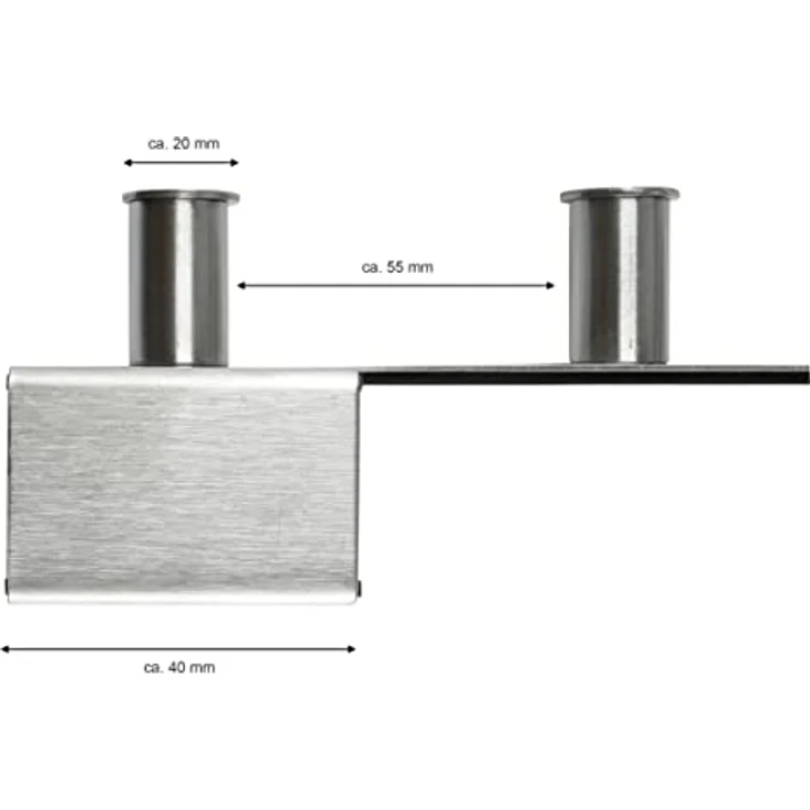 Türgarderobe mit 6 Haken edelstahl silber – Bild 4