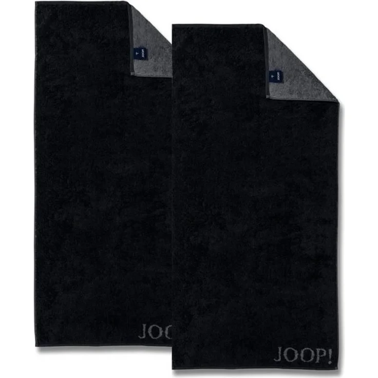 2 Stück Joop! Handtuch Classic Schwarz Anthrazit 1600-90 50x100 – Bild 3