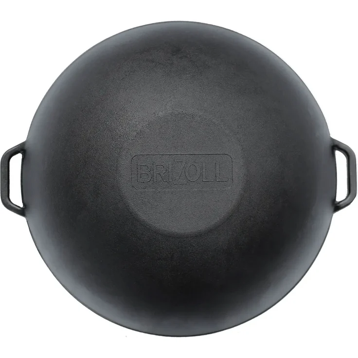 Ø36 cm Wok Gusseisen Kazan 8 L Gusseisendeckel Asia Wokpfanne Induktion Kessel Campingtopf Kochtopf für alle Herdarten geeignet – Bild 4