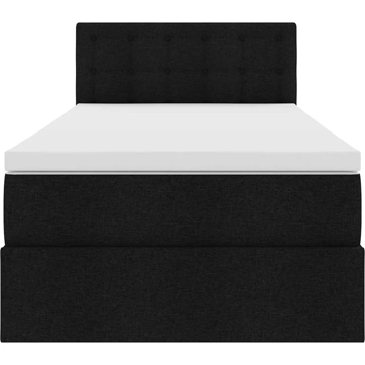 vidaXL LED-Speicherbett mit Matratze Schwarz 90 x 200 cm Stoff 3371246 – Bild 8