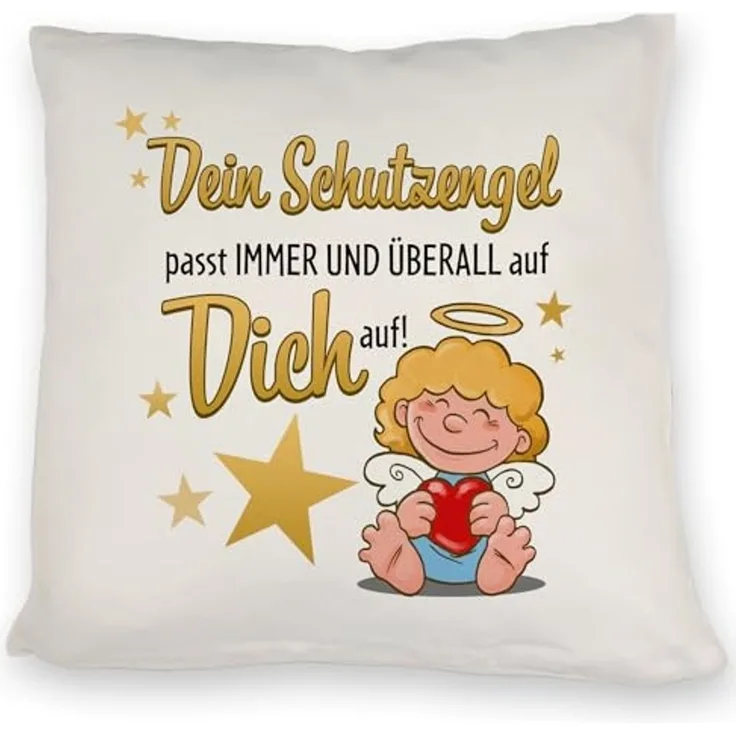speecheese Dekokissen Schutzengel Kissen mit Spruch