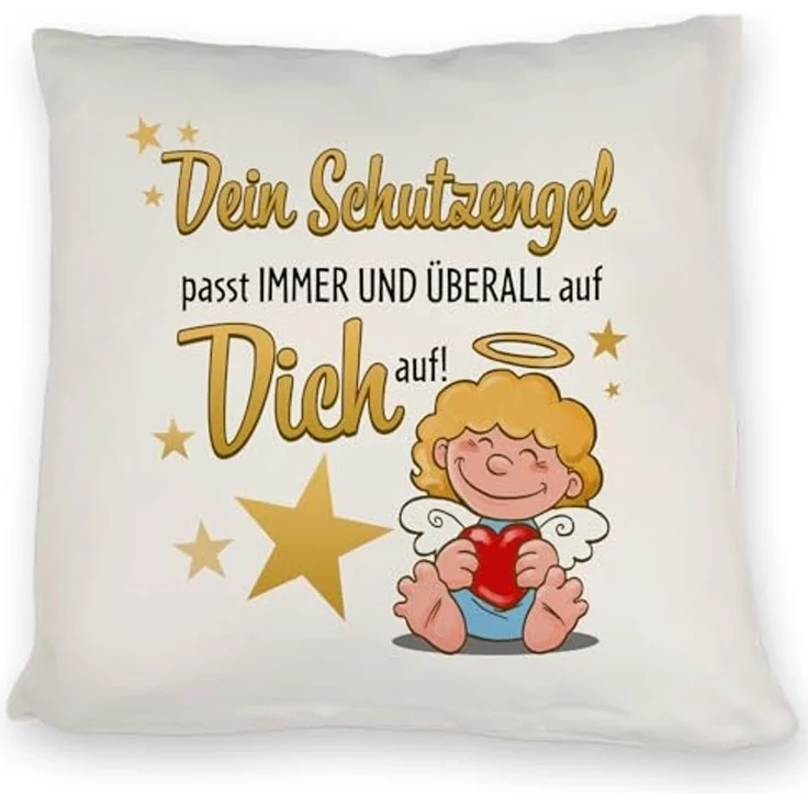 speecheese Dekokissen Schutzengel Kissen mit Spruch – Bild 1
