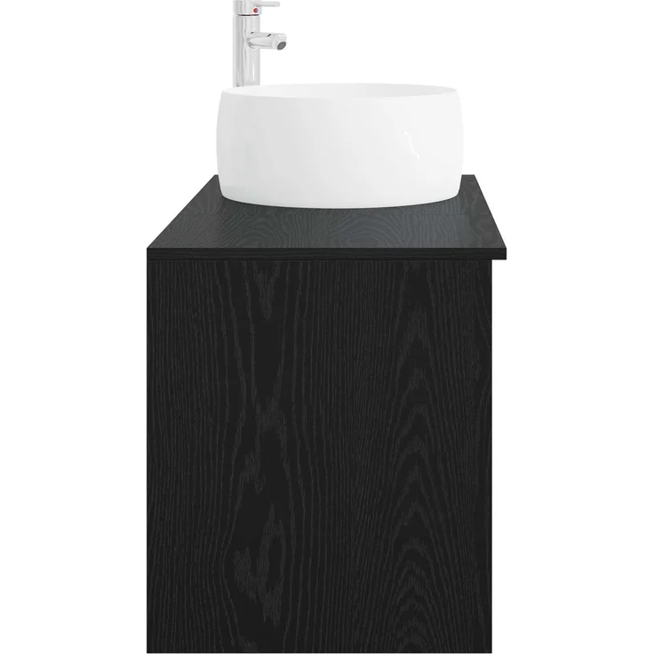 vidaXL Wandmontiertes Badezimmermöbel-Set 2 stk. Schwarz Eichen-Optik 3403921 – Bild 5