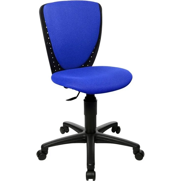 Topstar High S´cool Kinderdrehstuhl blau, Polyester, Kunststoff-Fußkreuz, höhenverstellbar