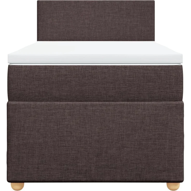 vidaXL Boxspringbett mit Matratze Dunkelbraun 100x200 cm Stoff 3288887 – Bild 6