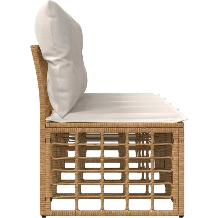 vidaXL 4-Sitzer Garten-Sofa ohne Armlehnen 4 pcs 4-Sitzanzahl Natur 42026736 – Bild 5
