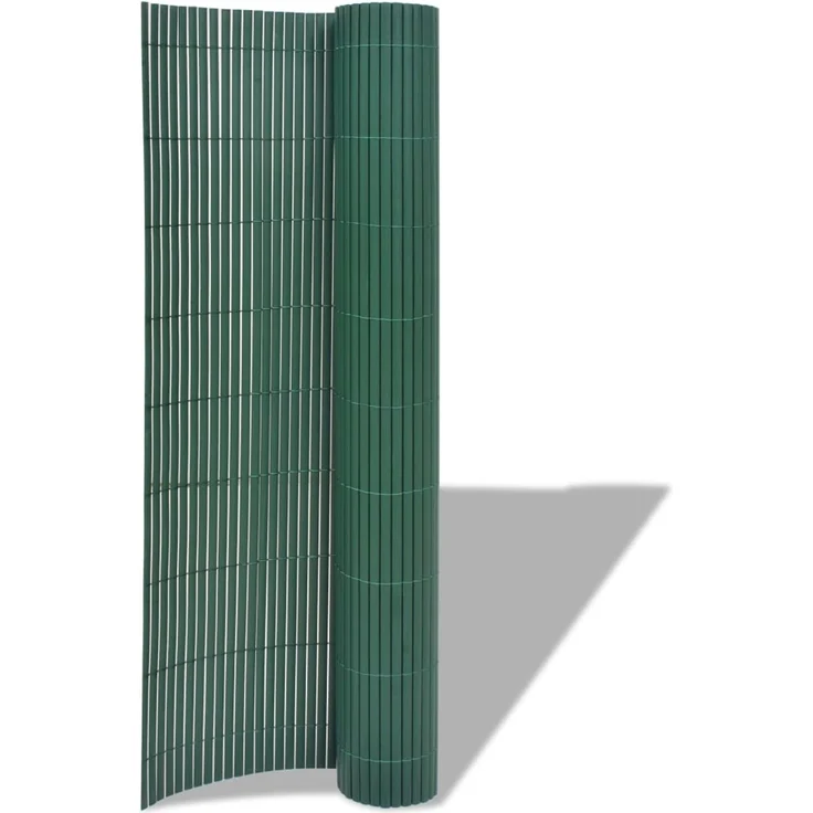 vidaXL Gartenzaun Doppelseitig PVC 90×500 cm Grün 43628 – Bild 2