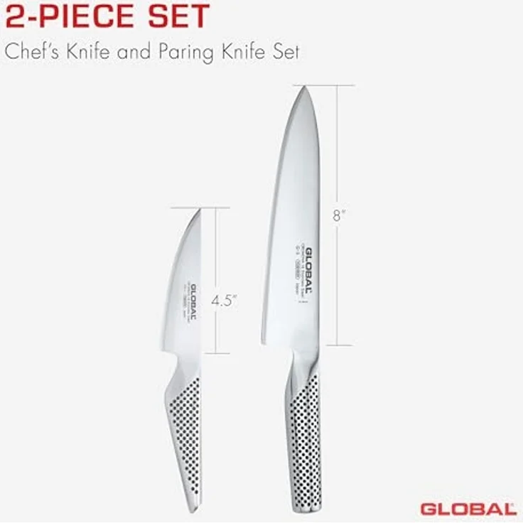 Global Messerset G-201: Kochmesser + kurzes Putzmesser – Bild 3