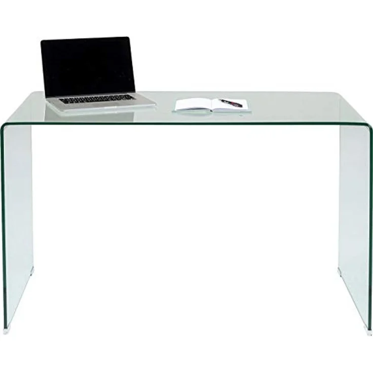 Kare Design Schreibtisch Clear Club, Transparent, Modern, Elegant, Platzsparend, Wohnzimmer, Büro, Home-Office, ESG-Glas, 78 x 125 x 60 cm (H/B/T) – Bild 4