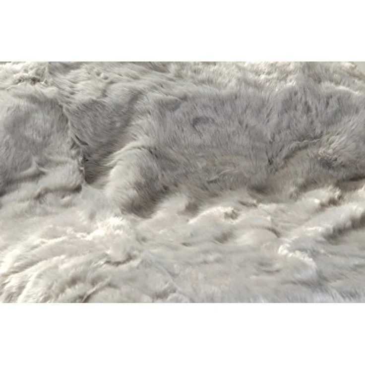 Wohndecke Premium Felldecke (Kunstfelldecke) "Zobel silber-grau", Wohnen und Accessoires GmbH & Co. KG, Pelzoptik – Bild 8