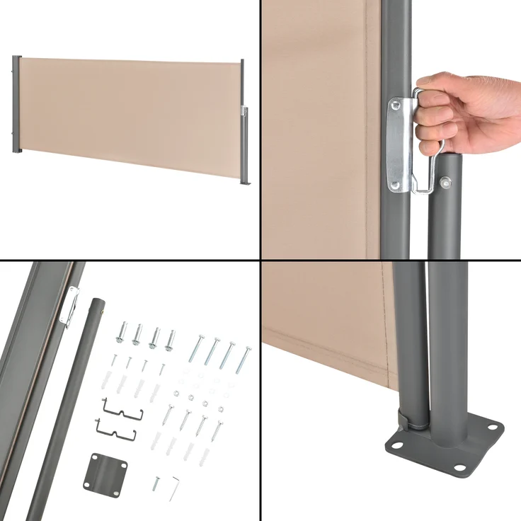Seitenmarkise Mulhacén 100x300 cm Sandfarben Sichtschutz pro. tec – Bild 6