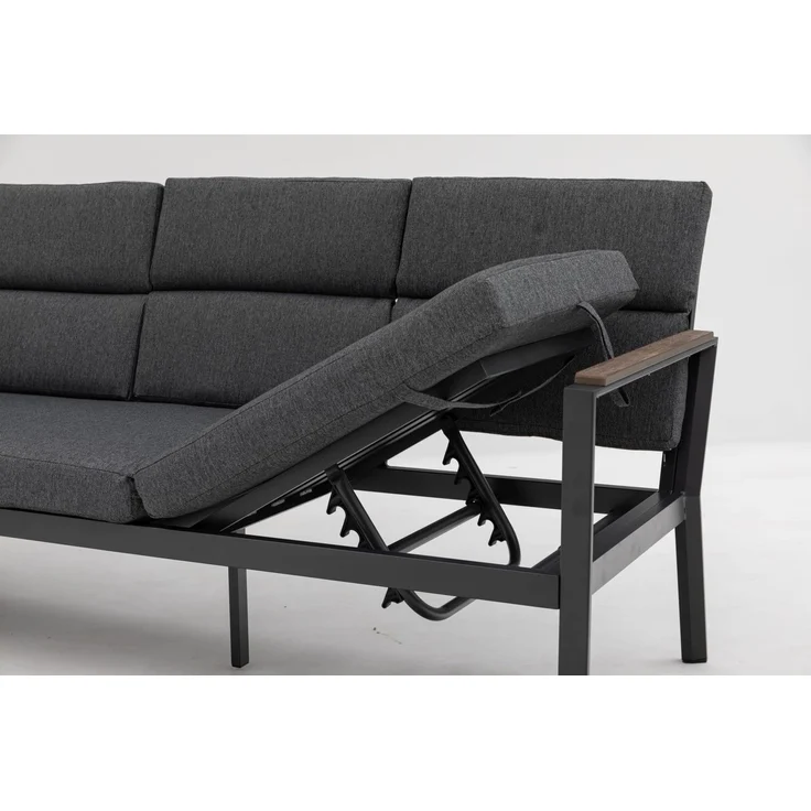 Gardissimo 'Nara Oak XL' Dining Lounge mit Ecksofa, Esstisch, Bank, Sessel & Kissen, Wetterfest, bis 10 Personen, Links – Bild 7