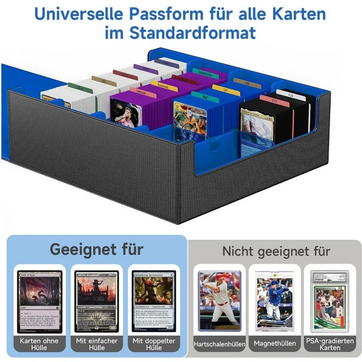 OSTWOLKE Aufbewahrungsbox Kartenaufbewahrungsbox 2400+ MTG Commander Deckbox Sammelkarten Box – Bild 2