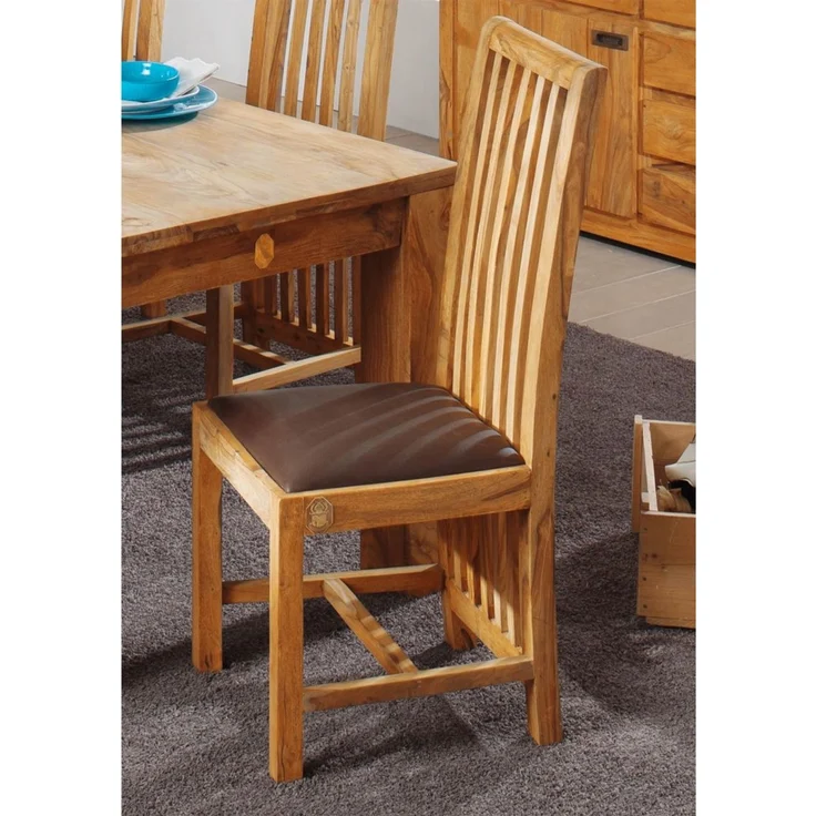 Stuhl Sheesham braun geölt NATURE BROWN #802 – Bild 8