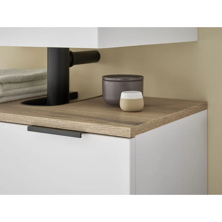 Badezimmer-Set >Denver< (3-tlg.) in weiß matt / Evoke Eiche Dekor - 120x195x35 (BxHxT) – Bild 8