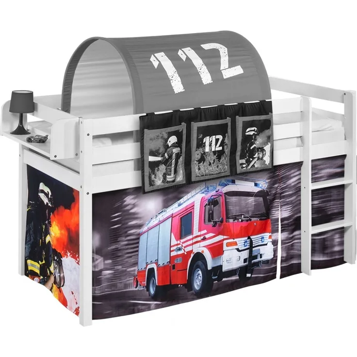Lilokids Bettvorhang Untervorhang Feuerwehr für Hochbett Kinderbett (1 St)