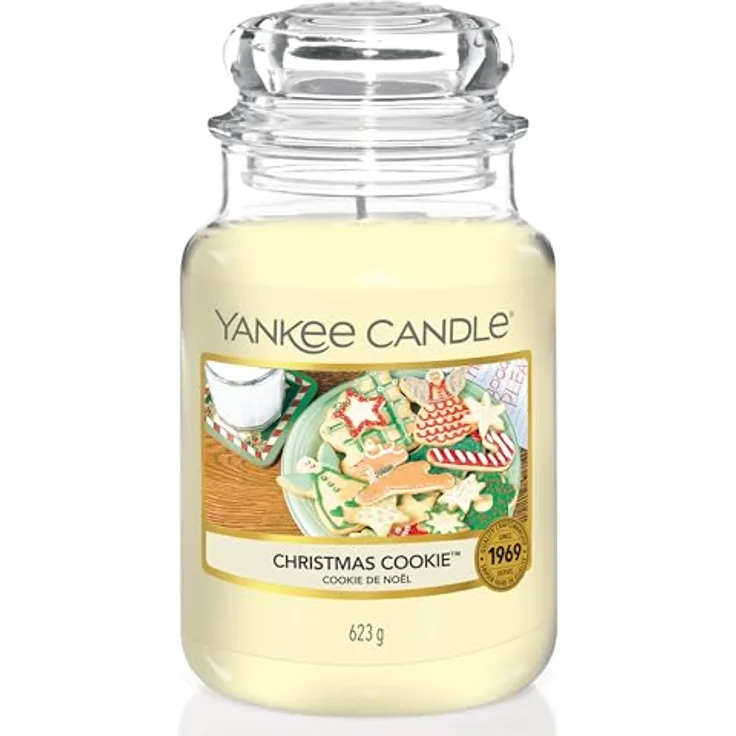 Yankee Candle Duftkerze im Glas (groß) | Christmas Cookie | Kerze mit langer Brenndauer bis zu 150 Stunden | Perfekte Geschenke für Frauen