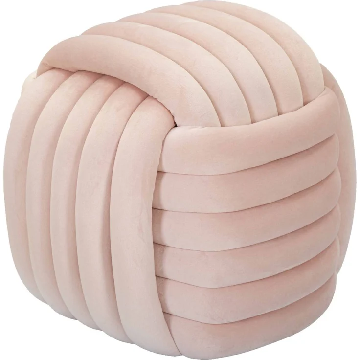 Dmora Pouf Bozzente, Mehrzwecksessel, Nachttisch, Hockerhocker, 45x45 h45 cm, Rosa – Bild 1